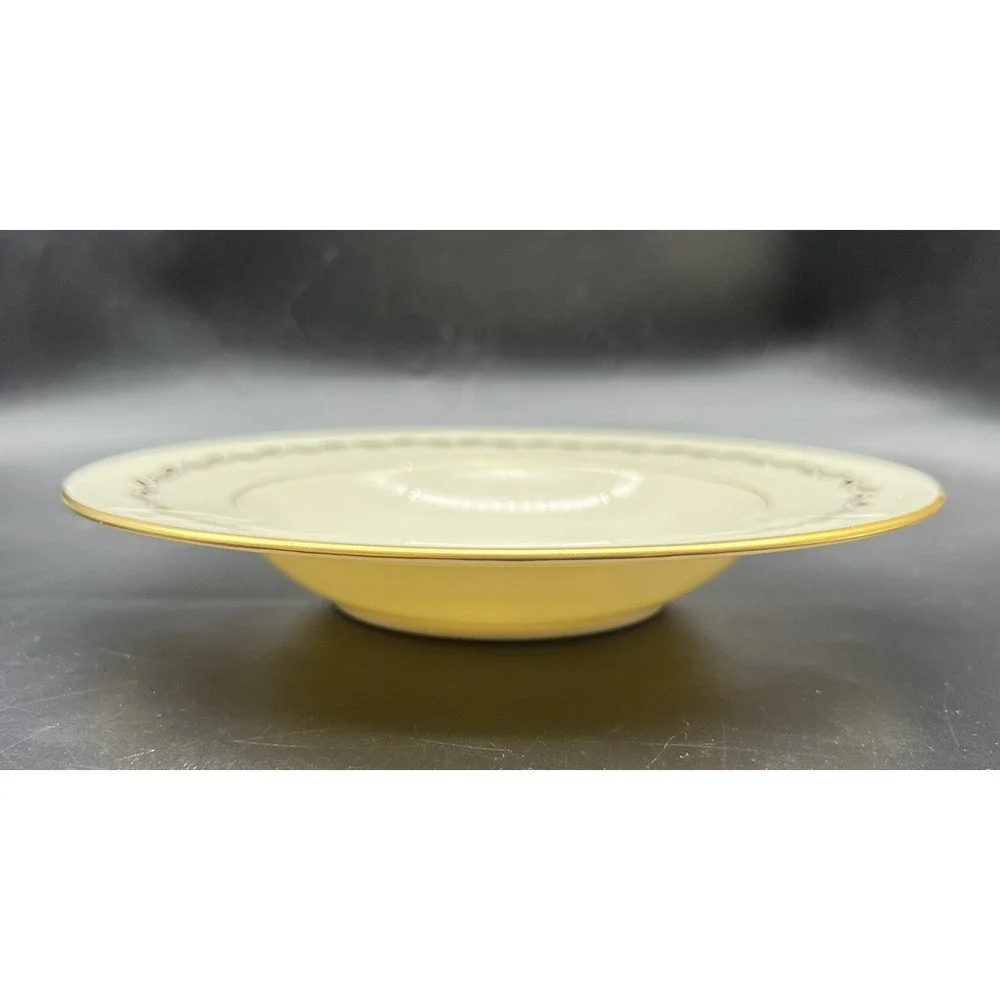 Vintage Lenox Golden Wreath Flat Rimmed Soup Bowl 8.25